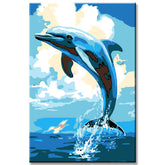 Painting by Numbers Jumping Dolphin